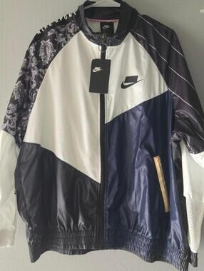 NIKE SPORTSWEAR NSW WOVEN WINDBREAKER TRACK JACKET AR3025-010 2017 NEW NWT